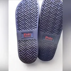 ?? NWT Polo Ralph Lauren Men’s Pony Slides Sandals Blue With Red Pony Polo Ralph Lauren | Shoes | Nwt Polo Ralph Lauren Mens Pony  main image 3
